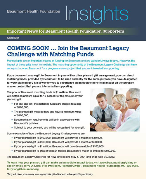 Beaumont Health Insights, April 21, 2021 Issue
