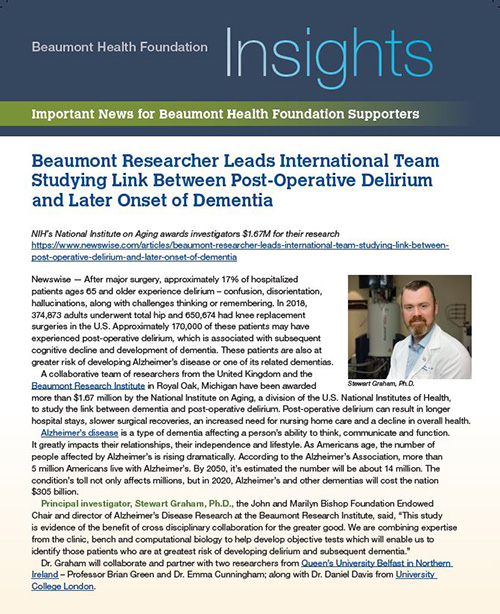 Beaumont Health Insights, November 19, 2020 Issue